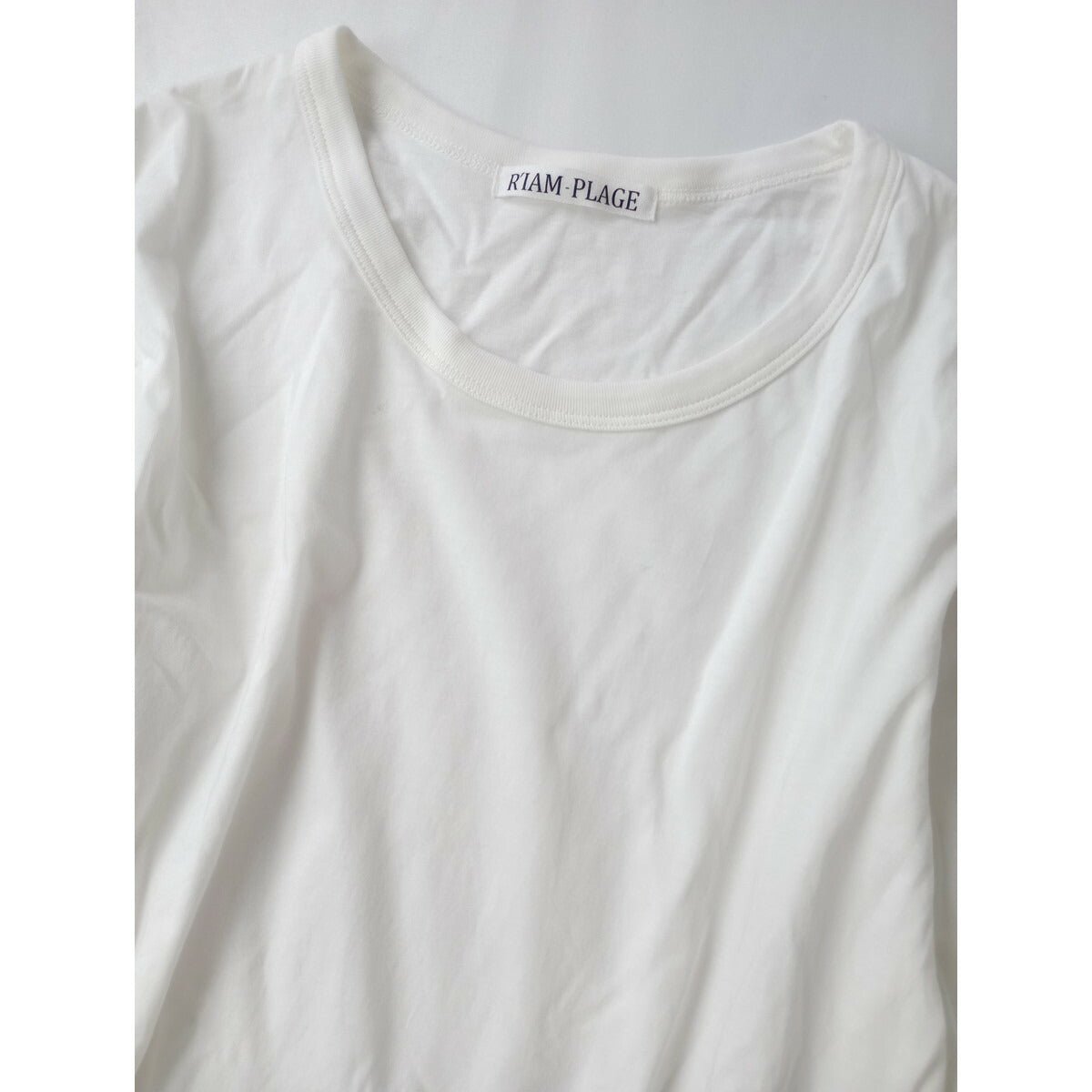 24AW R'IAM PLAGE リアム プラージュ Sheer cuff プルオーバー シアー カットソー トップス 長袖 白【中古】