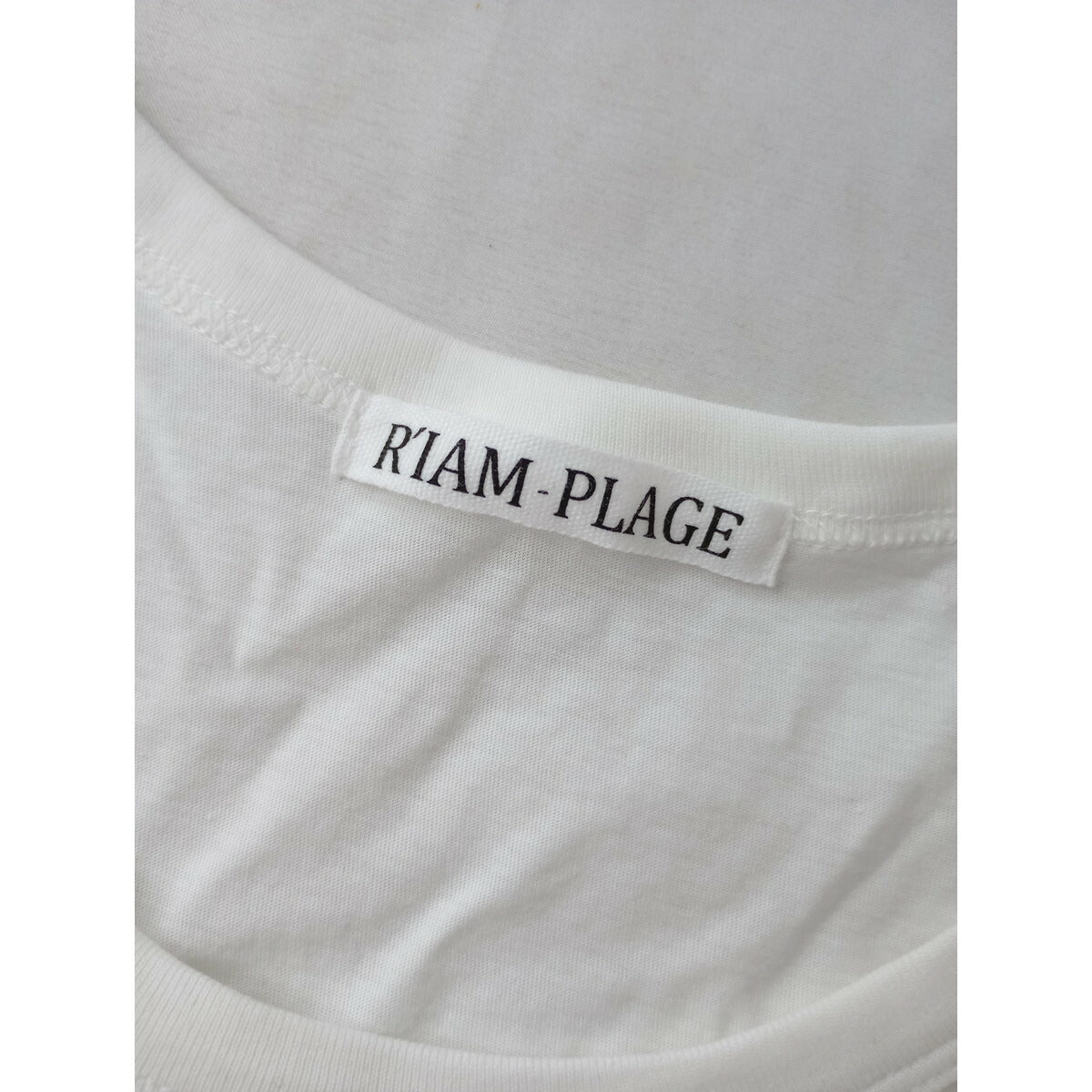 24AW R'IAM PLAGE リアム プラージュ Sheer cuff プルオーバー シアー カットソー トップス 長袖 白【中古】