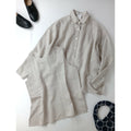 25SS marmors マルモア ストライプ シアーシャツ 長袖 タンクトップ 36 生成り【中古】