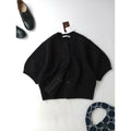 25SS R'IAM PLAGE リアム プラージュ ラメ ニット カーディガン 羽織 黒 ブラック【中古】