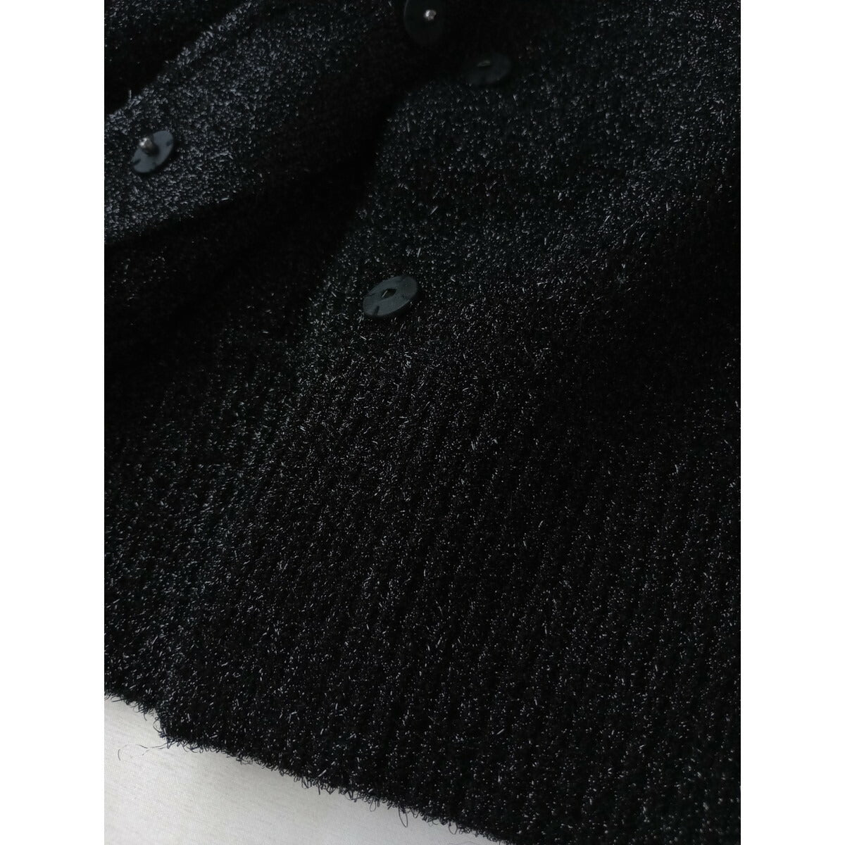 25SS R'IAM PLAGE リアム プラージュ ラメ ニット カーディガン 羽織 黒 ブラック【中古】