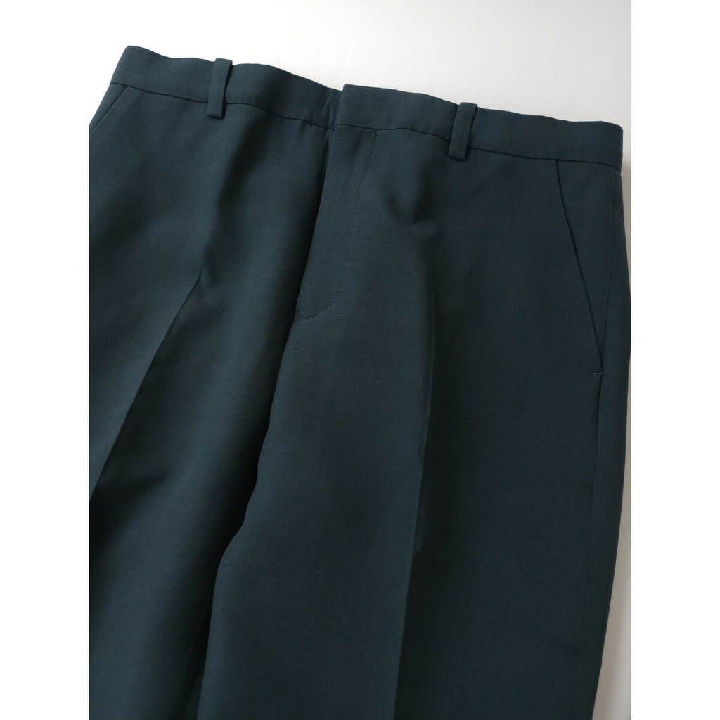 mina perhonen ミナペルホネン meteori シルク ウール テーパード パンツ 38 くすみネイビー【中古】