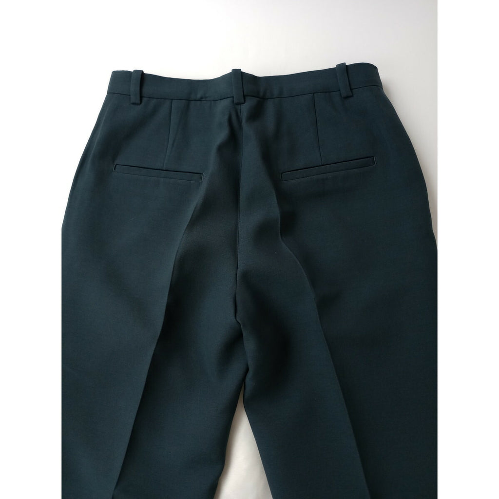 mina perhonen ミナペルホネン meteori シルク ウール テーパード パンツ 38 くすみネイビー【中古】