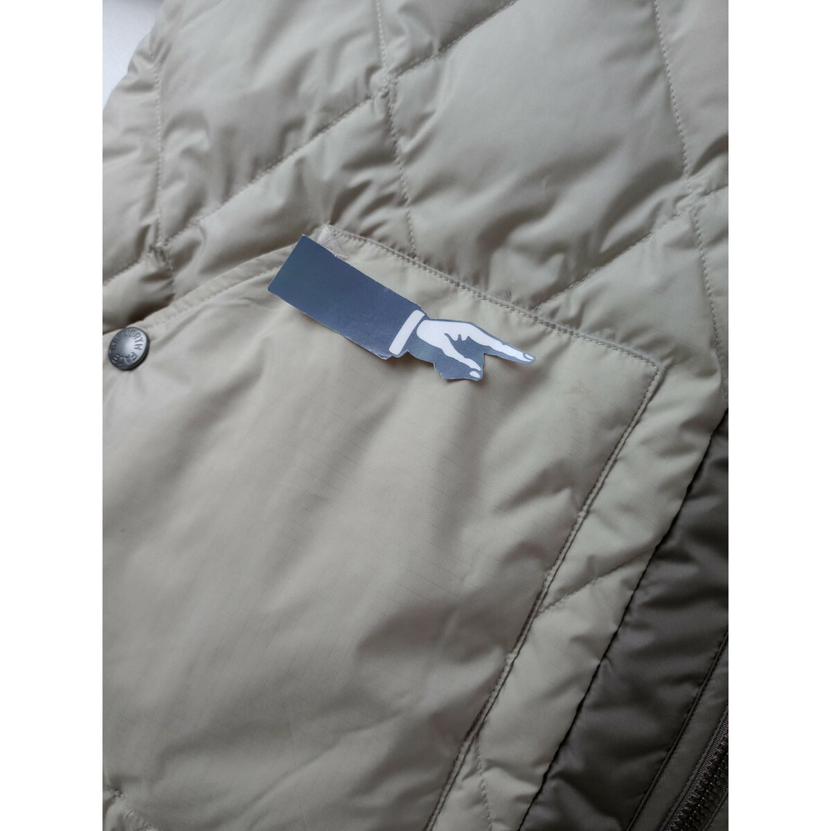 THE NORTH FACE PURPLE LABELザノースフェイス パープル レーベル プラスフィールド ダウン カーディガン ベージュ WM (15M＋0517)【中古】