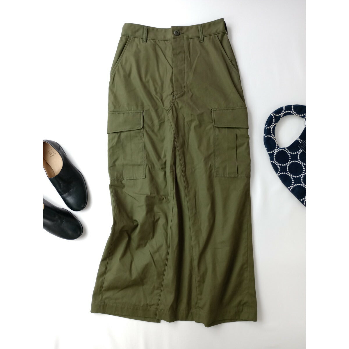 CIOTA シオタ Jungle Fatigue Skirt ジャングル ファティーグ スカート ロング カーキ 2【中古】
