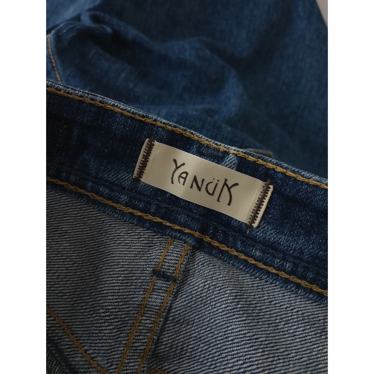 YANUK ヤヌーク ボーイズ テーパード ANN / FUB デニム パンツ 21 ブルー【中古】