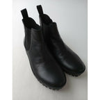 新品 maison de soil メゾンドソイル SIDE GORE BOOTS WITH VIBRAM サイドゴア レザー ブーツ 黒 ブラック 36 23.5 靴