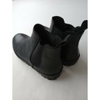 新品 maison de soil メゾンドソイル SIDE GORE BOOTS WITH VIBRAM サイドゴア レザー ブーツ 黒 ブラック 36 23.5 靴