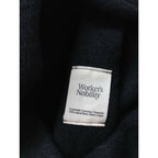 新品 25AW Worker's Nobilityワーカーズノビリティスペイン製 ラウンドカーディガン ボイルド ウール毛 100％ 黒 ブラック (11M＋0524)【中古】