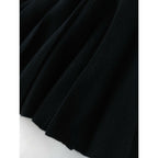 25AW MARGARET HOWELL マーガレットハウエル KNITTED FINE WOOL SKIRT エクストラファインウール プリーツ ニット スカート 黒 ブラック 2【中古】