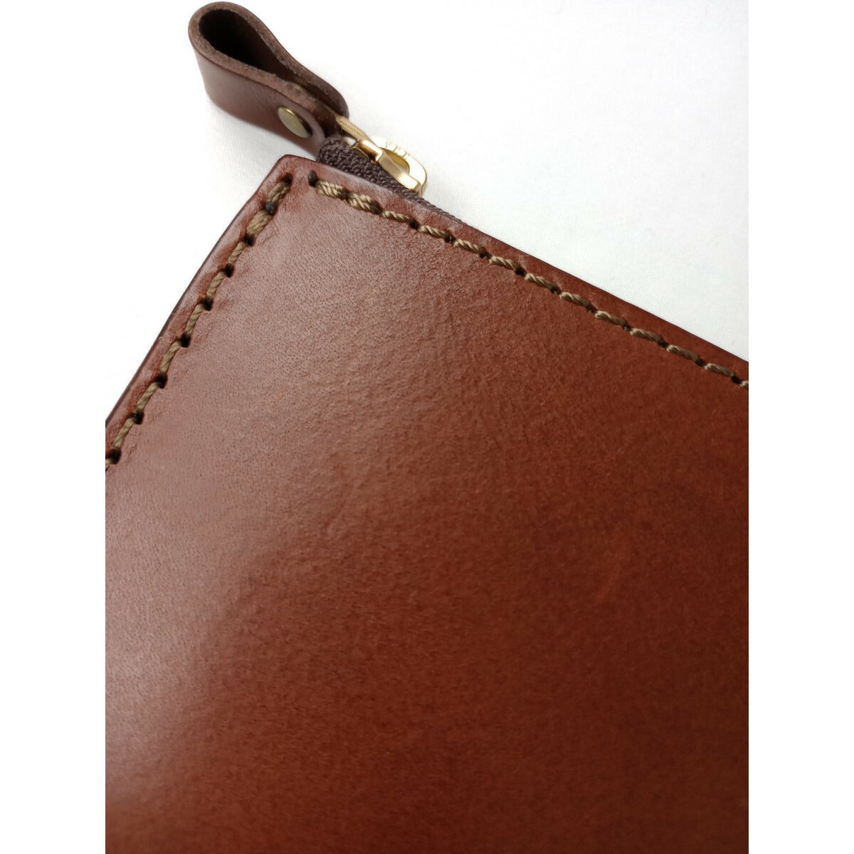 ヘルツ HERZ L字 ファスナー 長財布 レザーロングウォレット ブラウン【中古】