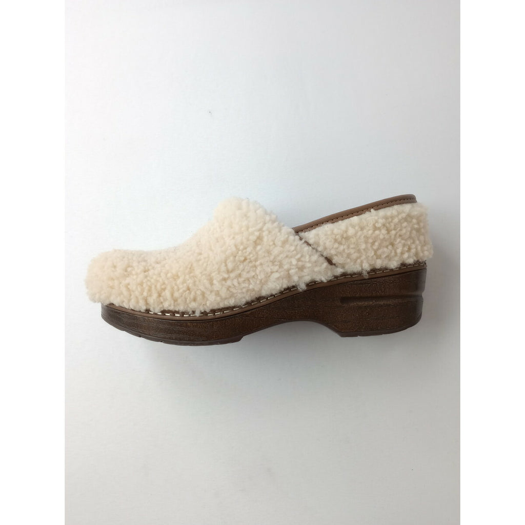 DANSKO ダンスコ プロフェッショナル 羊毛 ボア シューズ 靴 ライトベージュ 38 (23M＋0429)【中古】