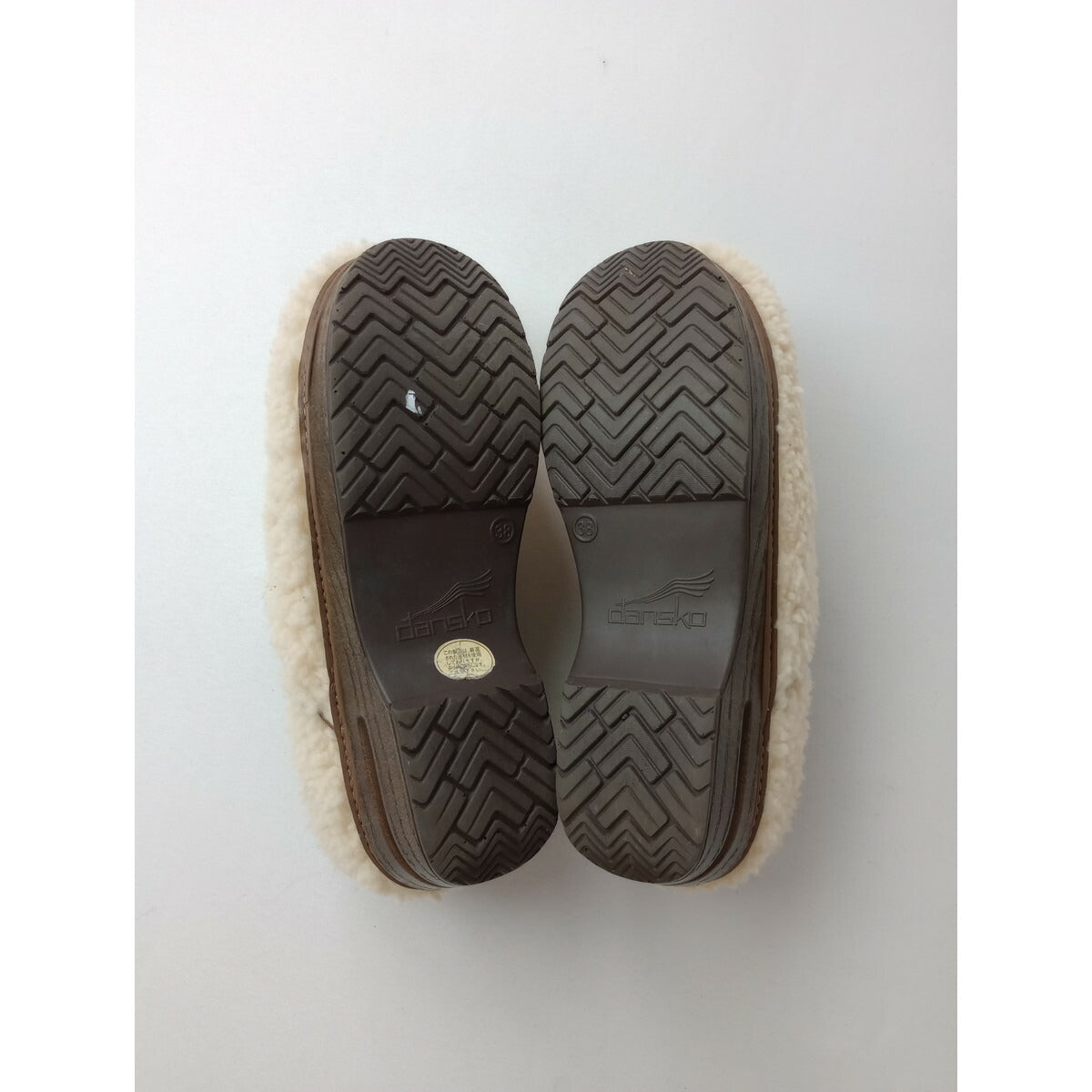 DANSKO ダンスコ プロフェッショナル 羊毛 ボア シューズ 靴 ライトベージュ 38 (23M＋0429)【中古】