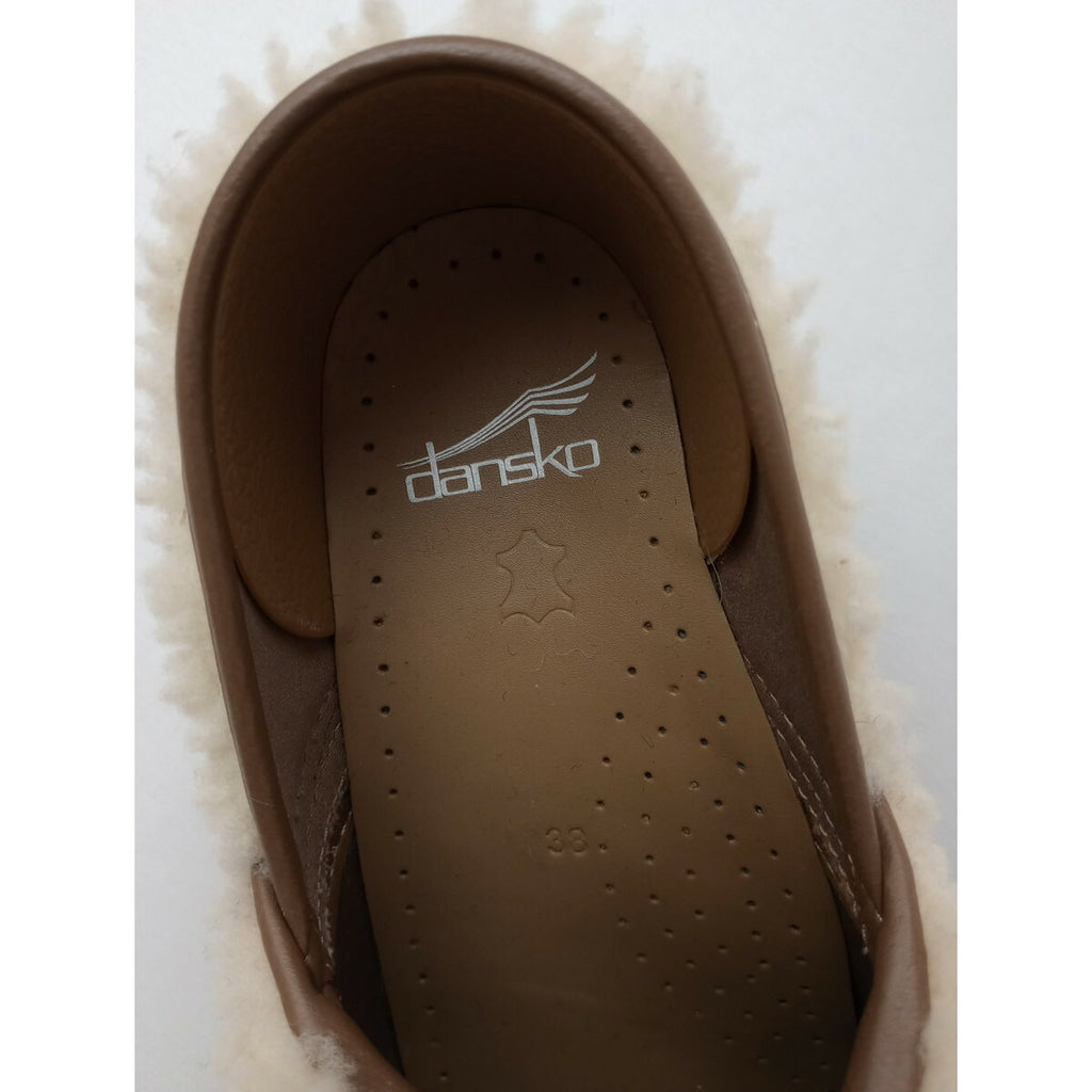 DANSKO ダンスコ プロフェッショナル 羊毛 ボア シューズ 靴 ライトベージュ 38 (23M＋0429)【中古】