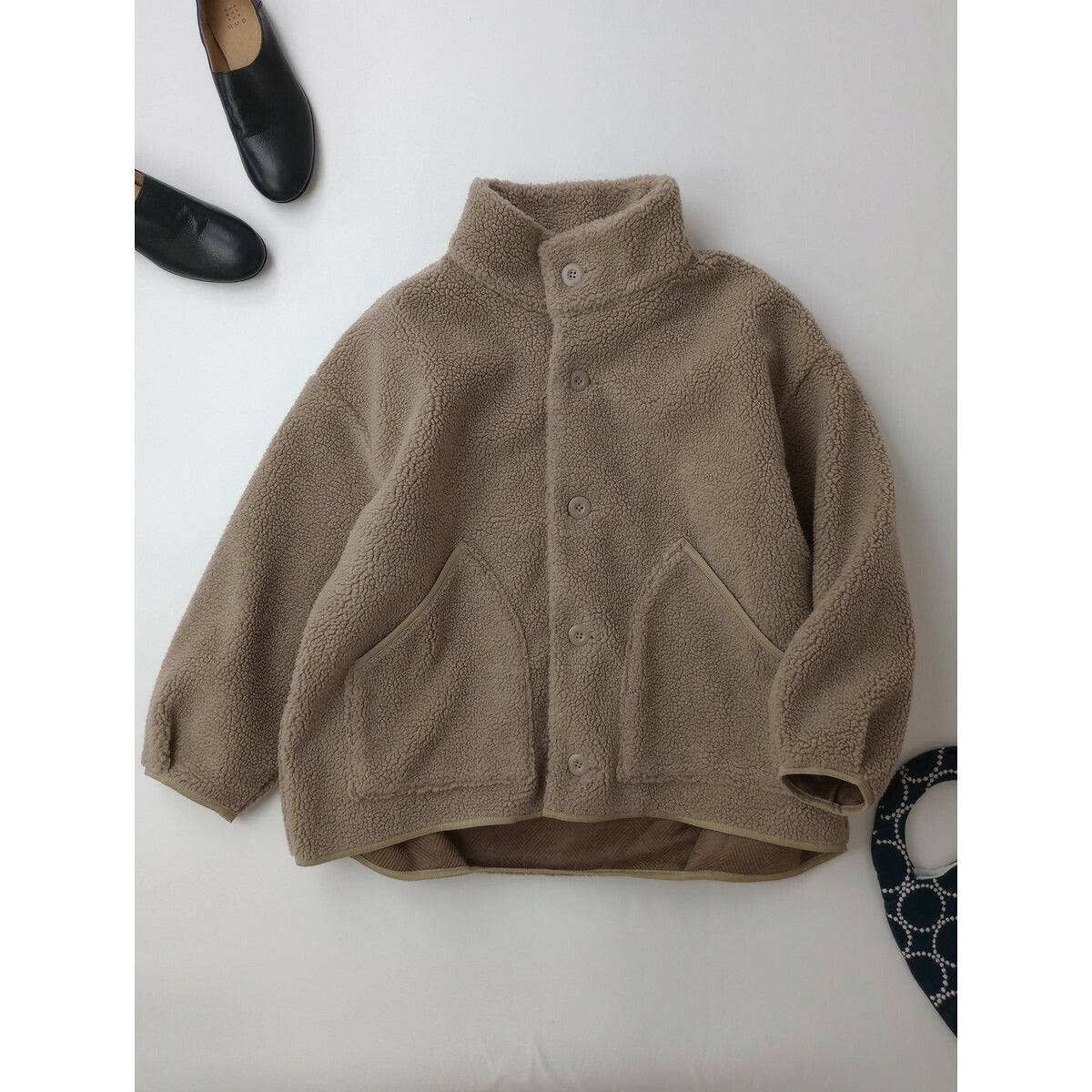 24AW Brocante ブロカント ドミンゴ シープボア コルモントンボア ジャケット コート ベージュ 2  (23M＋0370)【中古】