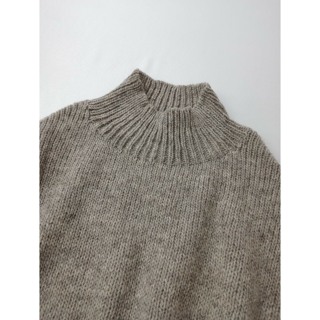 utilite ユティリテ ペルー ハイランド ウール モック ネック ニット ベスト ライトグレー (16M＋2766)【中古】
