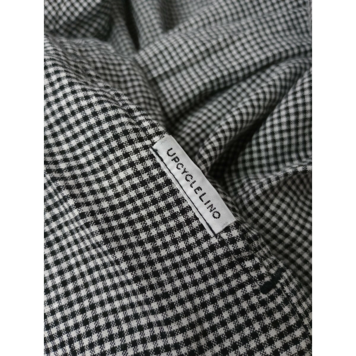 24SS nest Robe ネストローブ ギンガム チェック 柄 エプロンドレス サロペット ロング ワンピース UpcycleLino 白黒 F【中古】