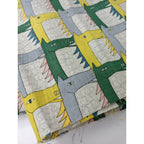 新品未使用 ミナペルホネン mina perhonen  thoroughbred サラブレッド ファブリック 生地 グリーン イエロー 150ｃｍ × 100ｃｍ