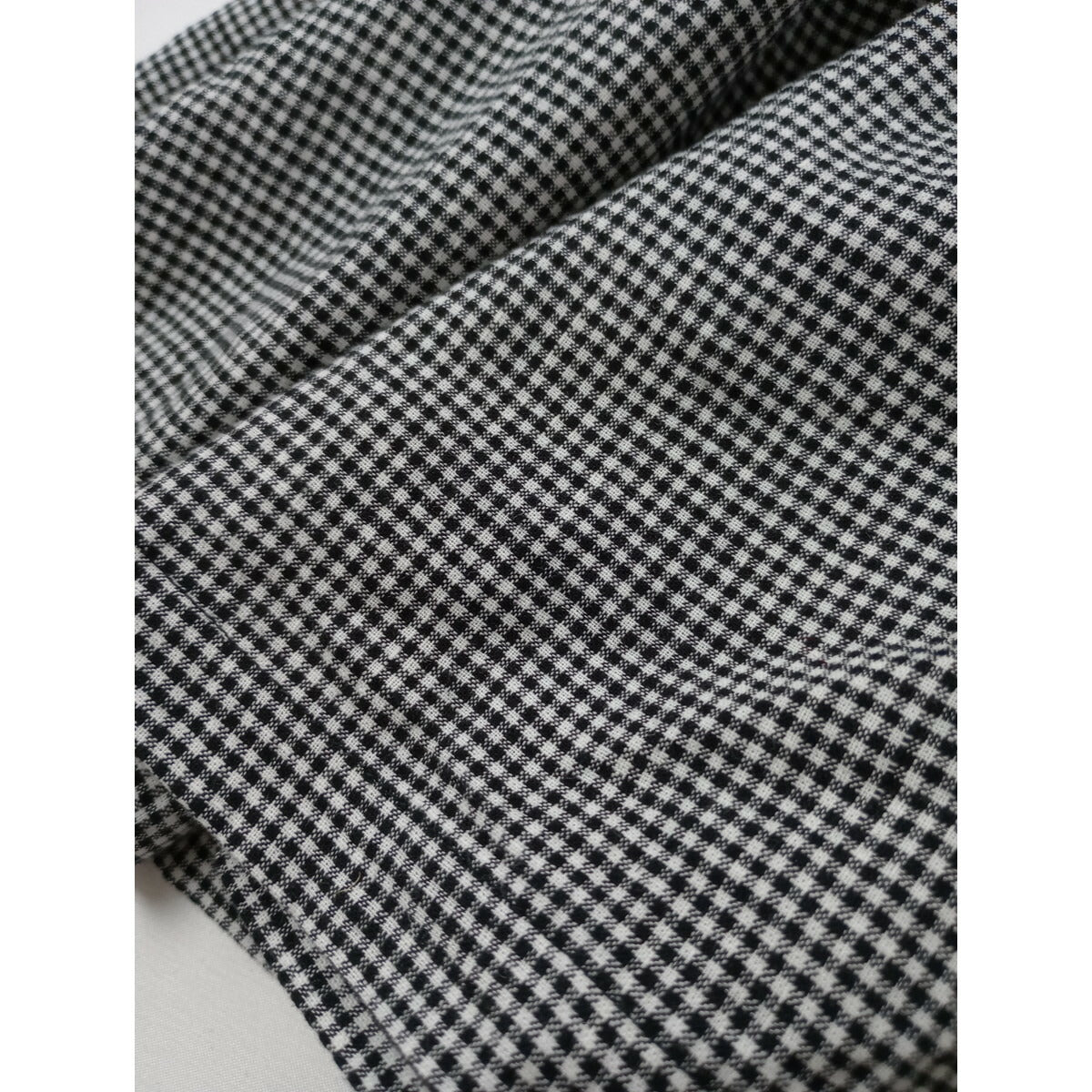 24SS nest Robe ネストローブ ギンガム チェック 柄 エプロンドレス サロペット ロング ワンピース UpcycleLino 白黒 F【中古】