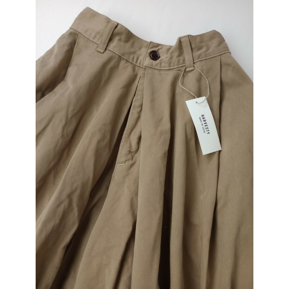 新品 HARVESTY ハーベスティ チノクロス カルメン キュロット パンツ 1 ベージュ【中古】