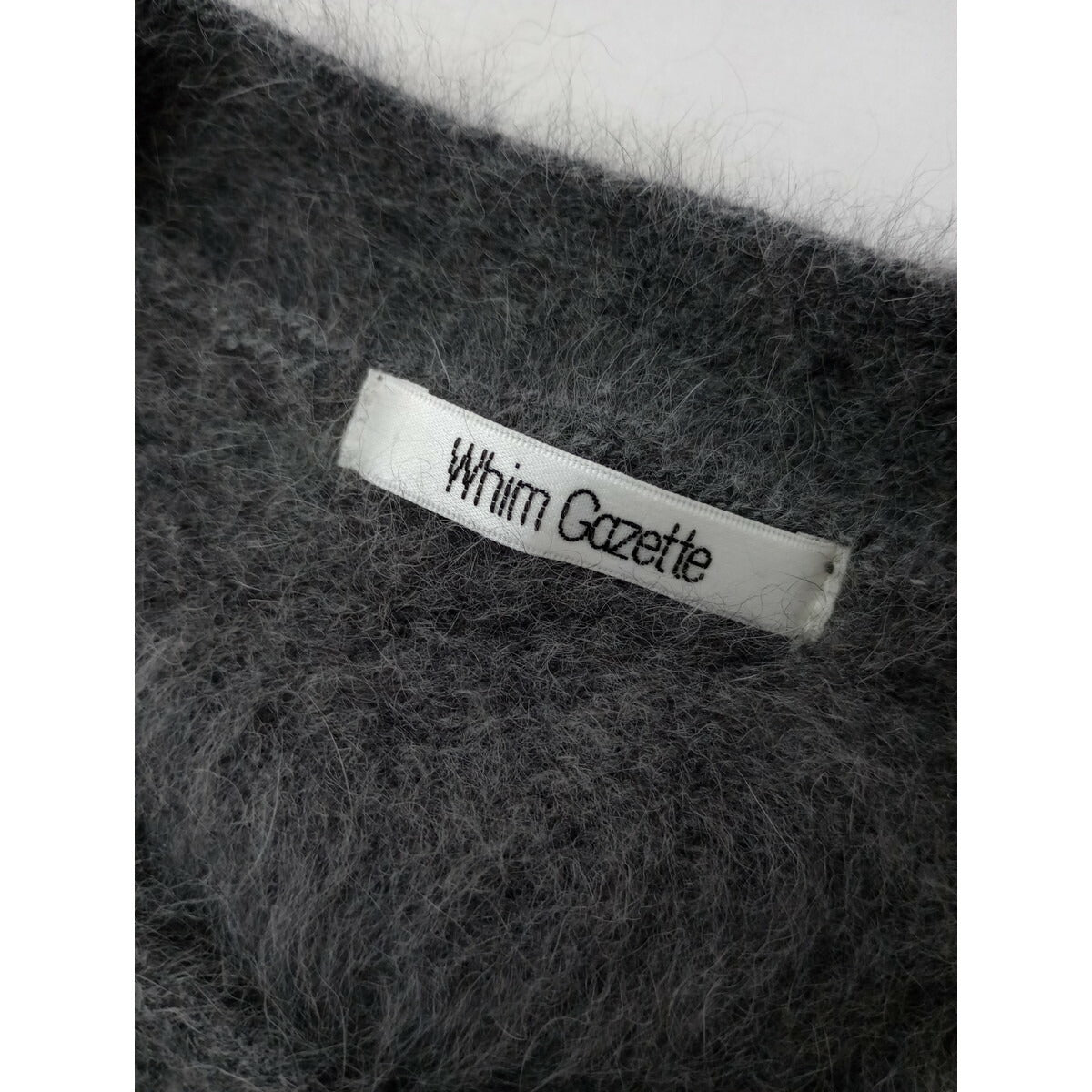25AW Whim Gazette ウィム ガゼット ウール カシミヤ ファー ボタン ジャケット カーディガン 羽織 グレー (21M＋1730)【中古】
