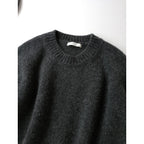 23AW GALERIE VIE ギャルリー ヴィートゥモローランド ウールクルーネックプルオーバーニットセーターウール 毛 100％S グレー(18M＋0315)【中古】