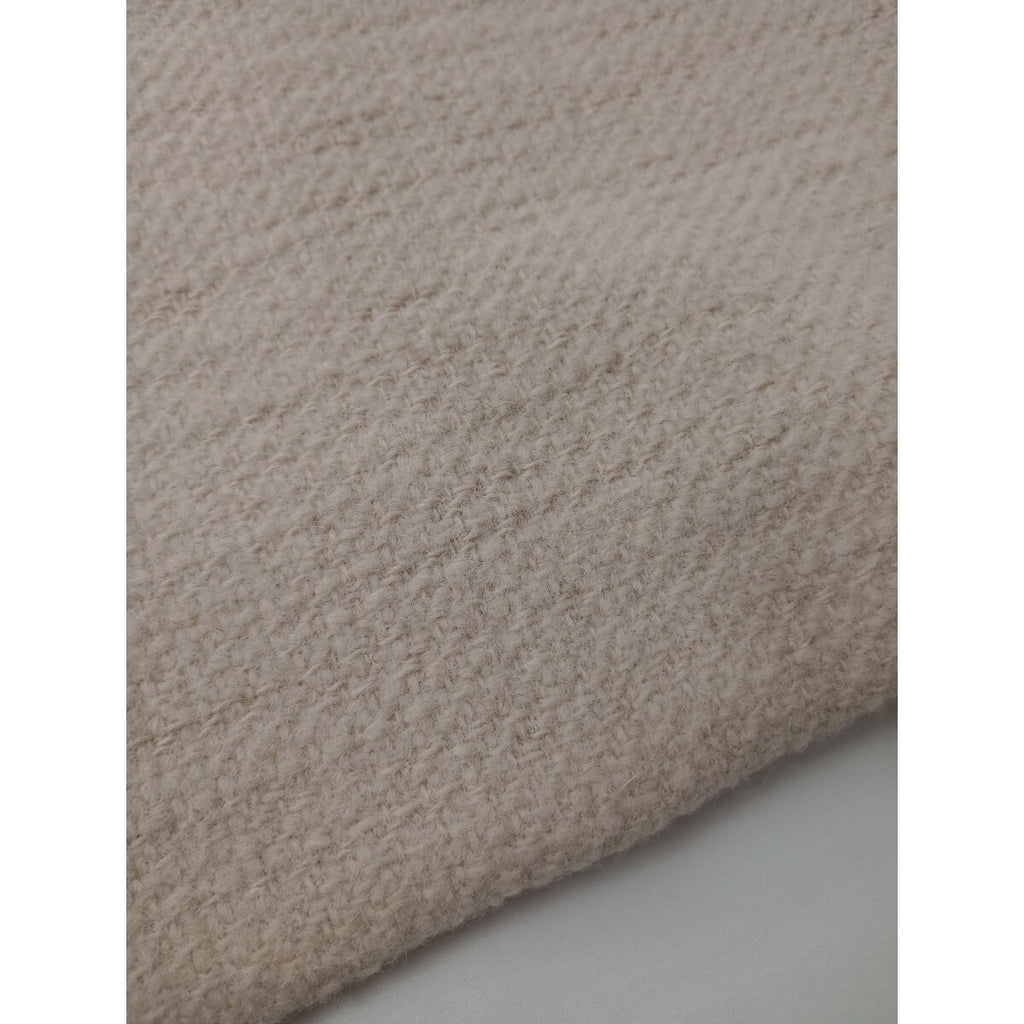 Cloth&Cross クロスアンドクロス 雅姫 ウール100％ ノーカラー ロングコート ライトベージュ F (18M＋0984)【中古】