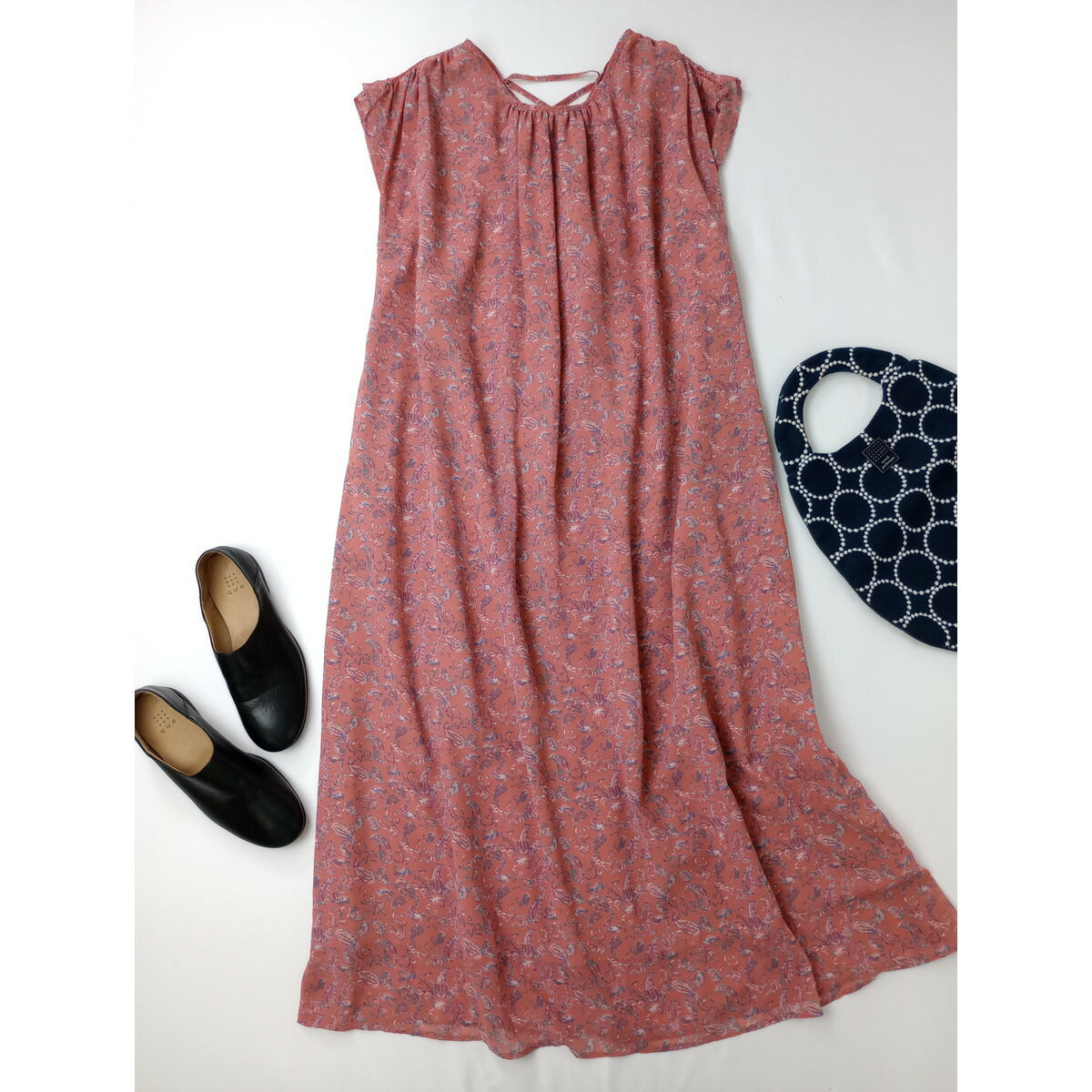Hug O War Vintage chic ハグオーワー ヴィンテージ シック ペイズリー柄 ロング ワンピース ドレス ピンク【中古】