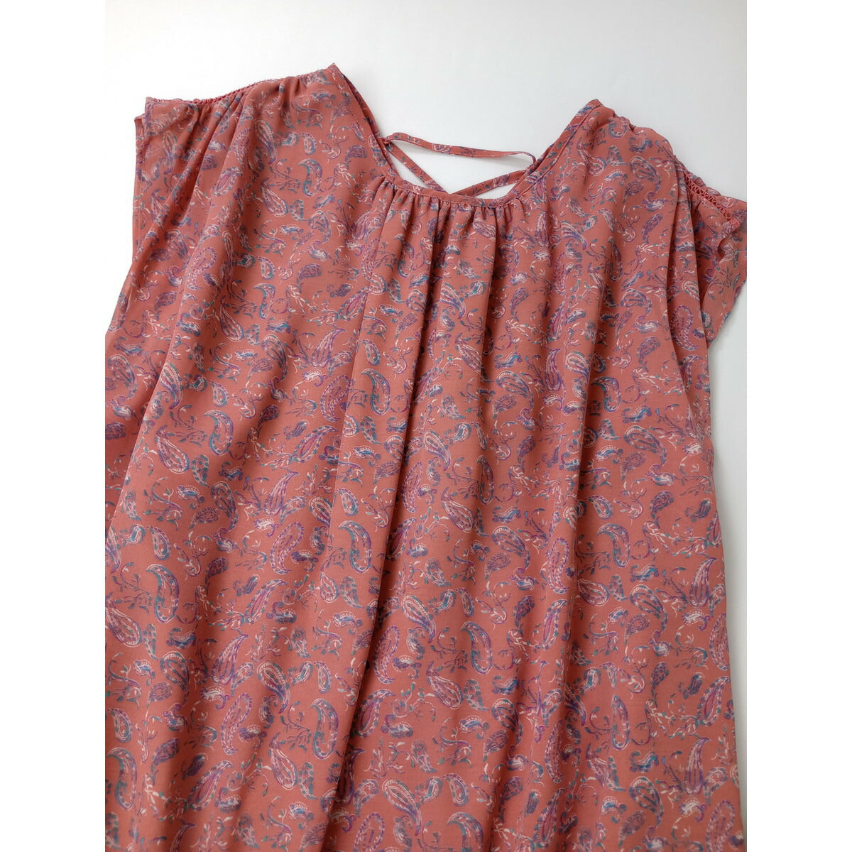 Hug O War Vintage chic ハグオーワー ヴィンテージ シック ペイズリー柄 ロング ワンピース ドレス ピンク【中古】