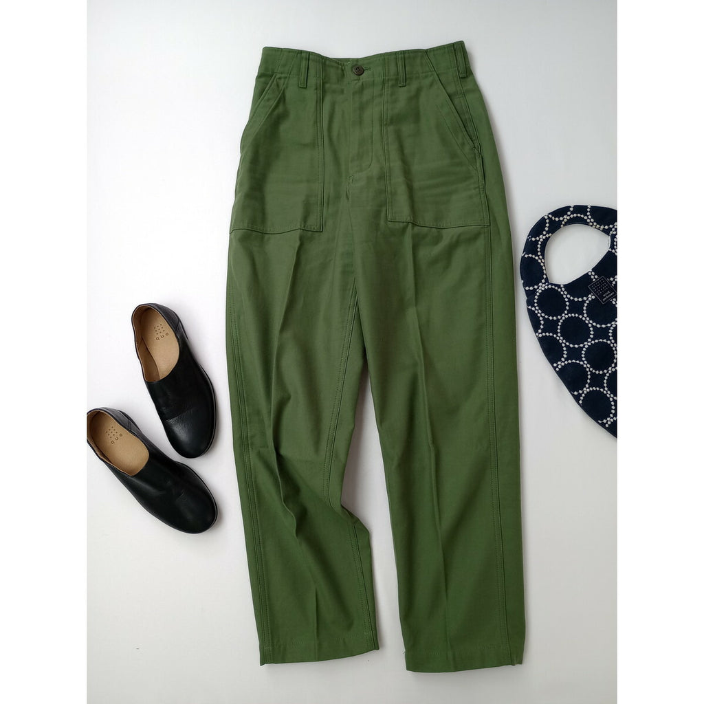 THE Shinzone ザシンゾーン BAKER PANTS コットン 綿 100％ ベイカー パンツ カーキ 36【中古】