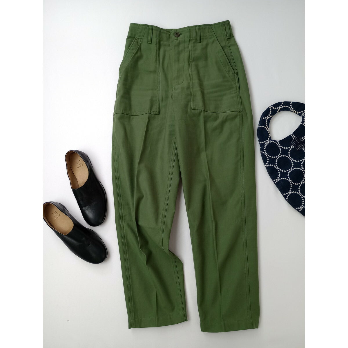 THE Shinzone ザシンゾーン BAKER PANTS コットン 綿 100％ ベイカー パンツ カーキ 36【中古】