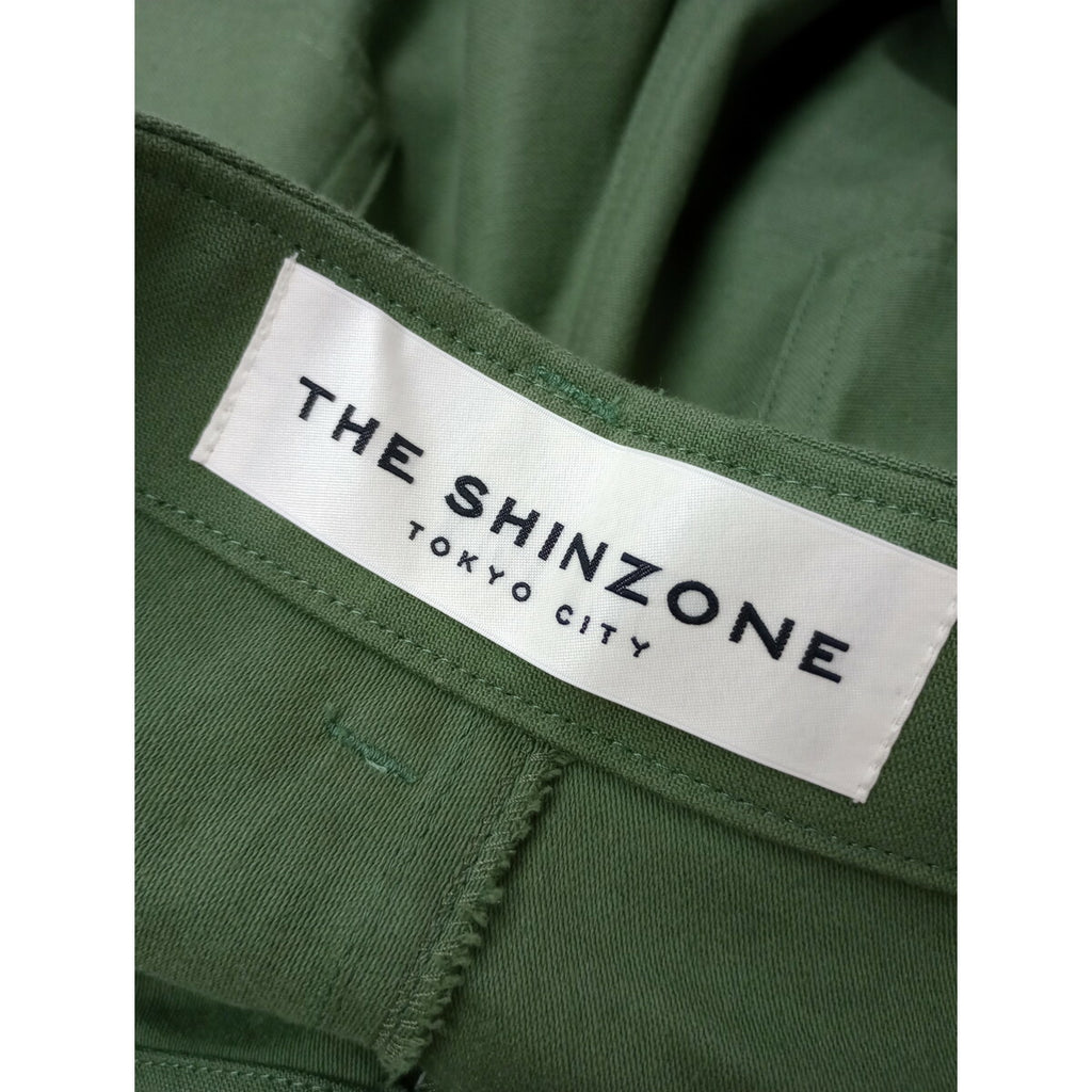 THE Shinzone ザシンゾーン BAKER PANTS コットン 綿 100％ ベイカー パンツ カーキ 36【中古】