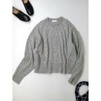 24AW kagure かぐれ アーバンリサーチ キッド モヘア クルーネック 長袖 ニット トップス グレー （18M＋0228)【中古】
