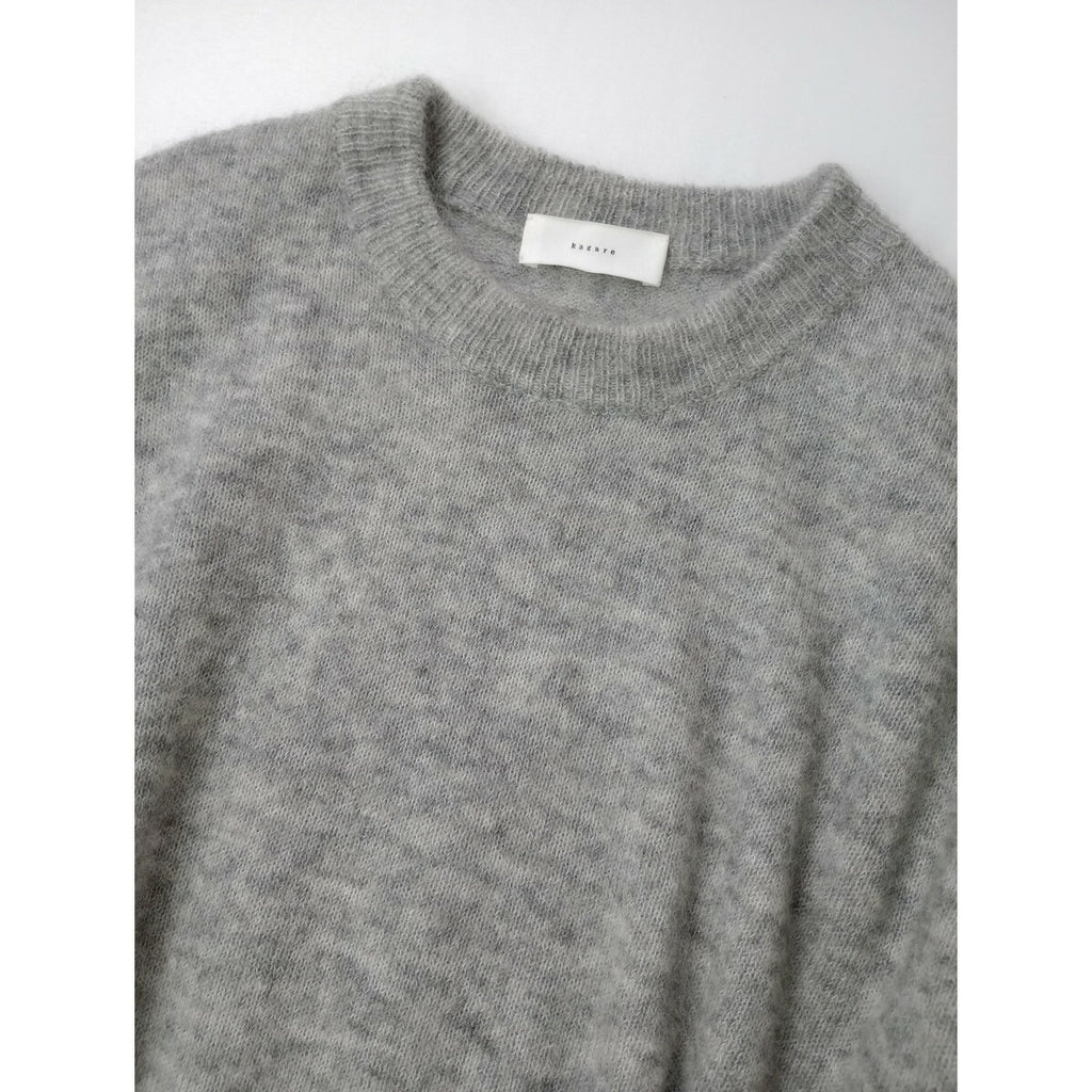 24AW kagure かぐれ アーバンリサーチ キッド モヘア クルーネック 長袖 ニット トップス グレー （18M＋0228)【中古】