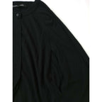 mizuiro ind ミズイロインド ウール 毛 混 ニット ポンチョ 羽織 カーディガン 黒 ブラック【中古】