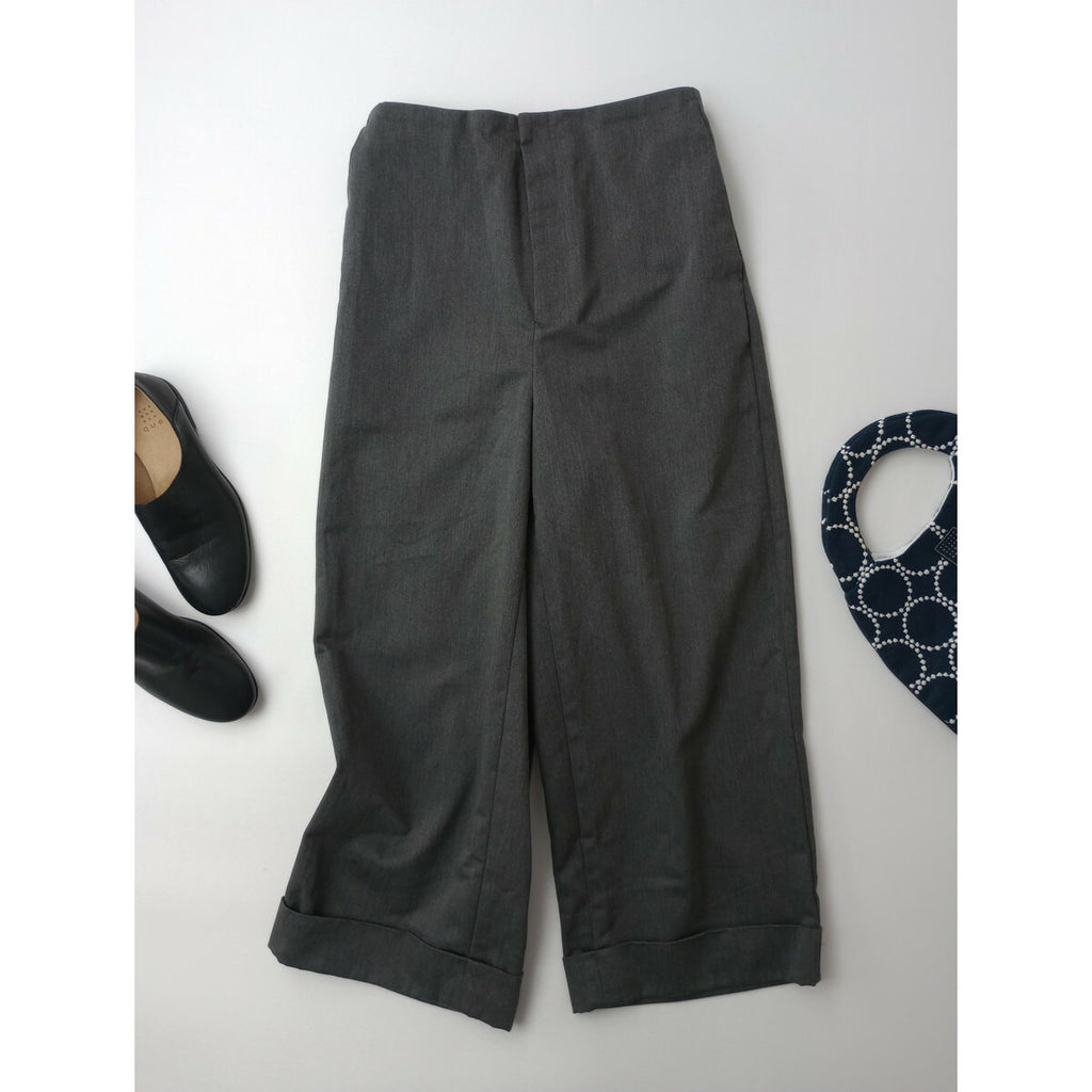 MidiUmi ミディウミ ワイド  パンツ グレー 2【中古】