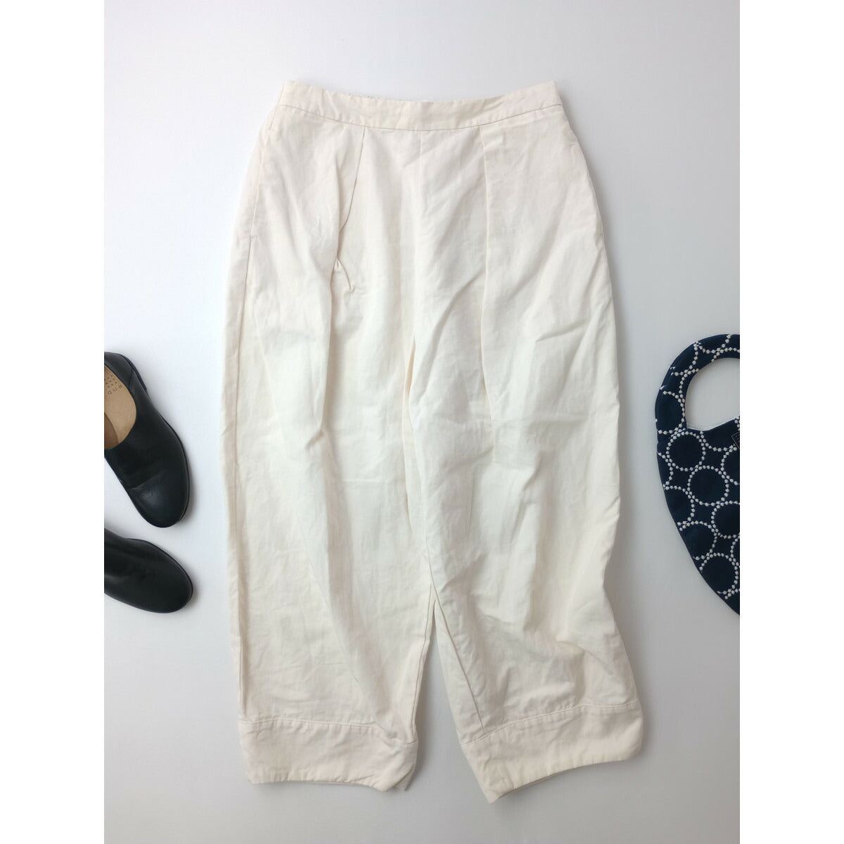 Gauze# ガーゼ サルエル イージーパンツ 生成り FREE【中古】