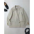 MARW UNITED ARROWS マルゥ ユナイテッドアローズ バック アシンメトリー ジャケット ベージュ 34（中古）