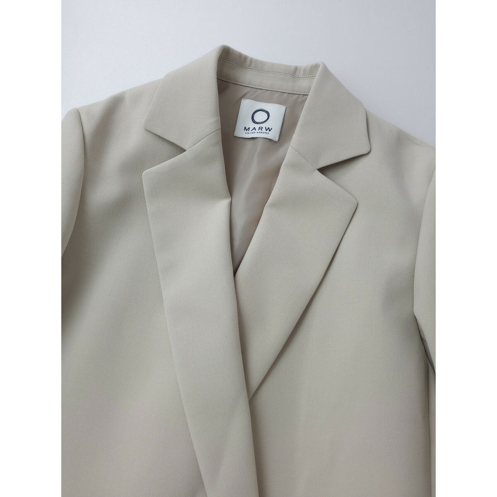 MARW UNITED ARROWS マルゥ ユナイテッドアローズ バック アシンメトリー ジャケット ベージュ 34（中古）