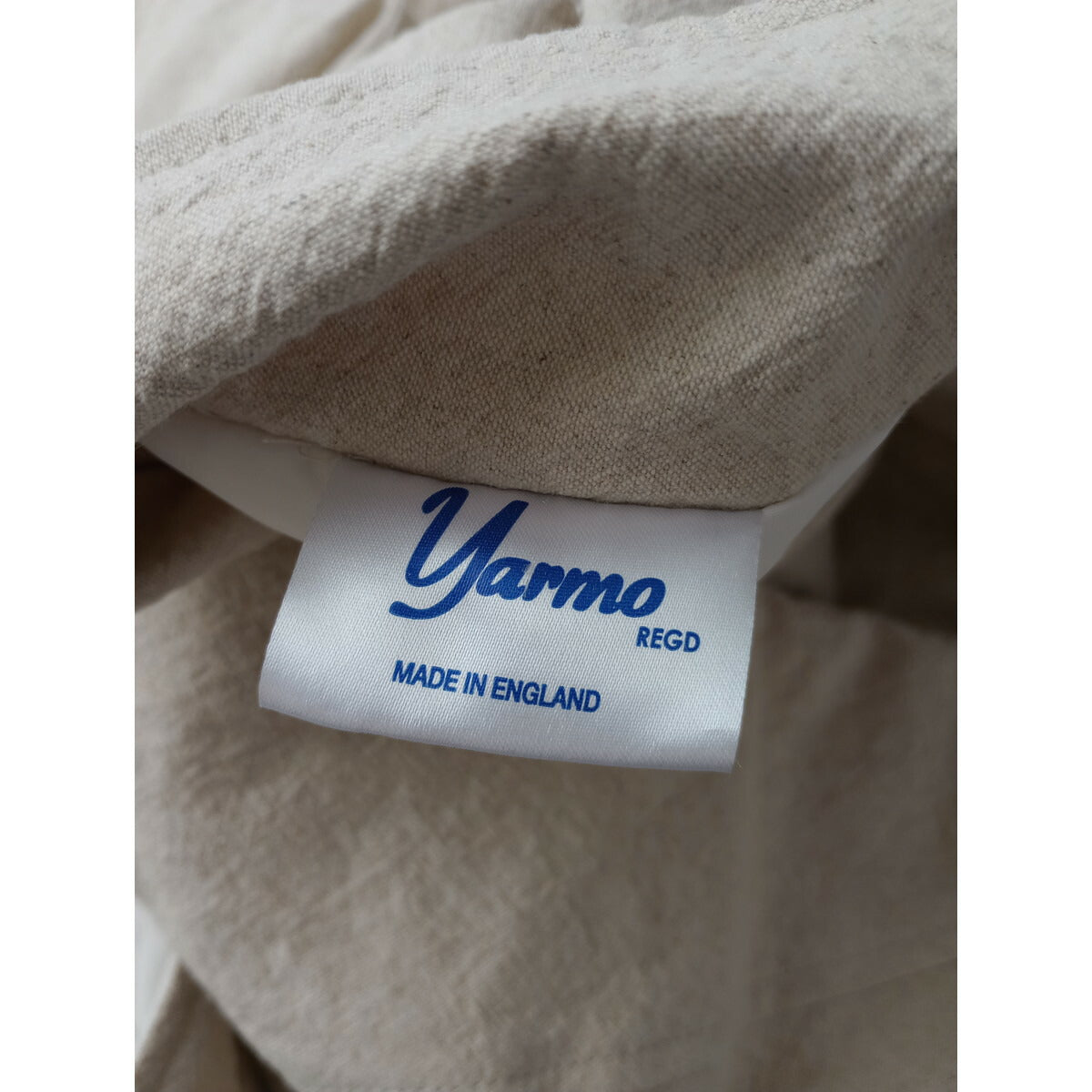 25AW Yarmo ヤーモ キルティング ダブル ブレステッド コットン 綿 リネン ワーク ジャケット ナチュラル 生成り (19M＋0379)【中古】