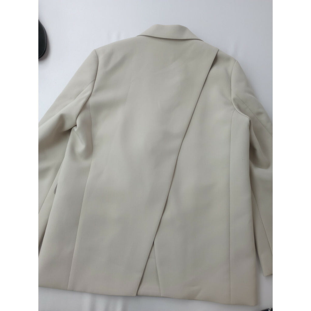 MARW UNITED ARROWS マルゥ ユナイテッドアローズ バック アシンメトリー ジャケット ベージュ 34（中古）