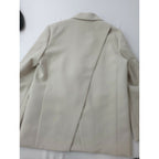 MARW UNITED ARROWS マルゥ ユナイテッドアローズ バック アシンメトリー ジャケット ベージュ 34（中古）