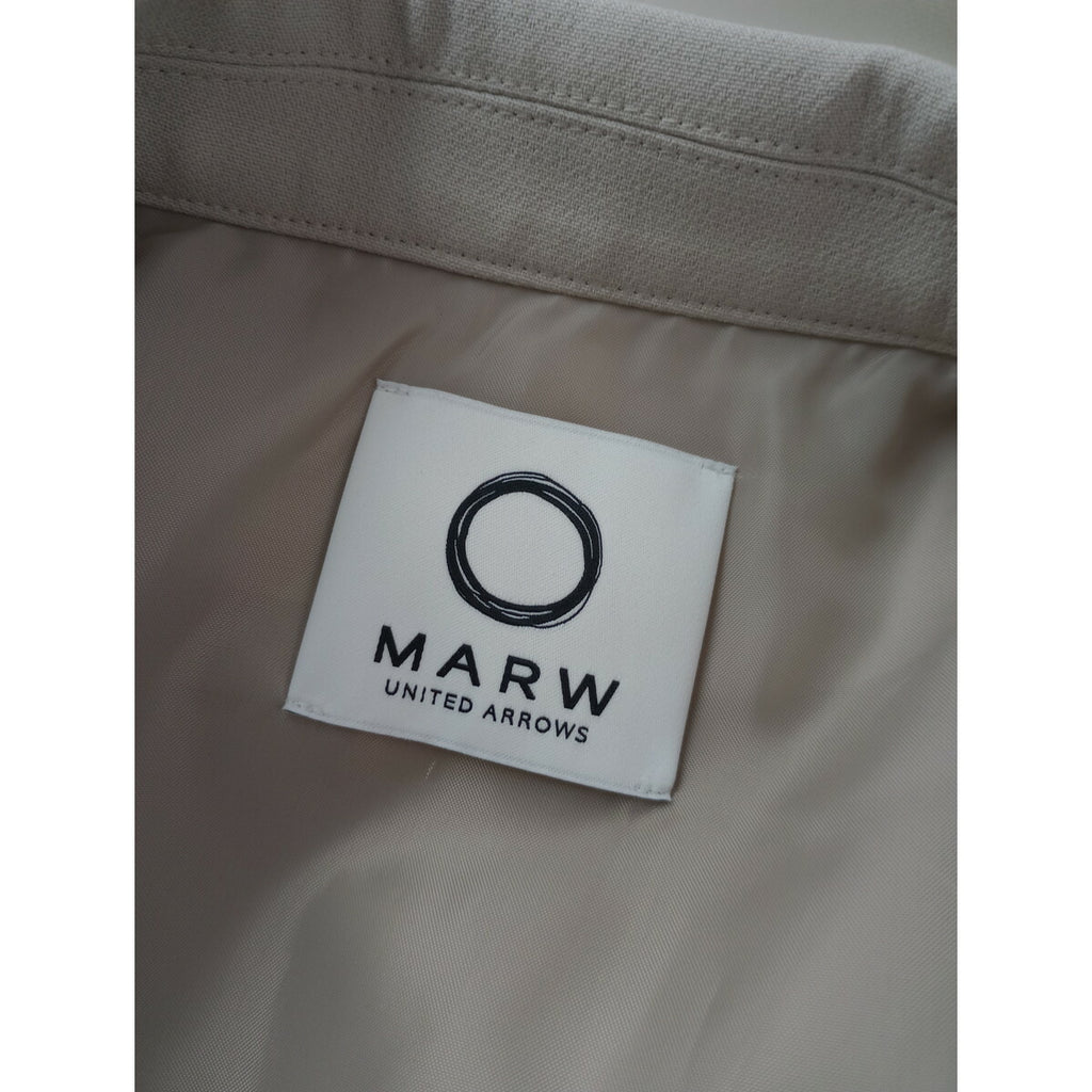 MARW UNITED ARROWS マルゥ ユナイテッドアローズ バック アシンメトリー ジャケット ベージュ 34（中古）