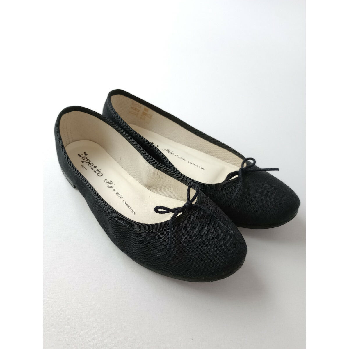 Repetto × 雅姫 レペット ハグオーワー LEE別注 リネン 麻 混 サンドリオン バレエ シューズ フラット パンプス 靴 38【中古】