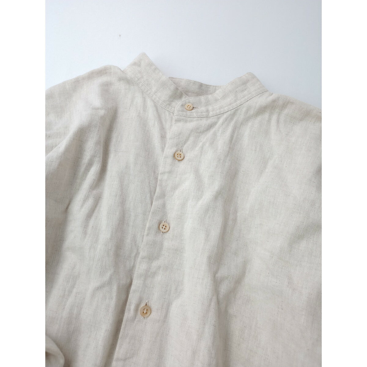 suzuki takayuki スズキタカユキ herringbone twill shirt ヘリンボーン ツイル シャツ 長袖 ワンピース ロング 生成り【中古】