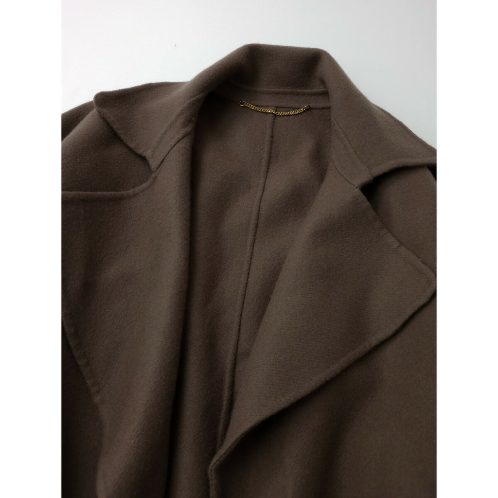 Cloth&Cross クロスアンドクロス 雅姫 ウール 毛 100％ ロングコート モカブラウン 1 (21M＋2541)【中古】