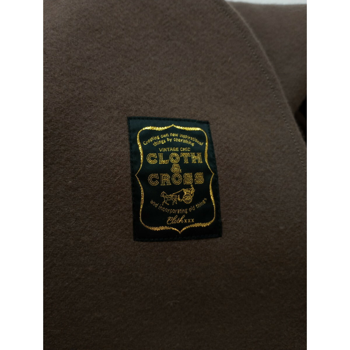 Cloth&Cross クロスアンドクロス 雅姫 ウール 毛 100％ ロングコート モカブラウン 1 (21M＋2541)【中古】