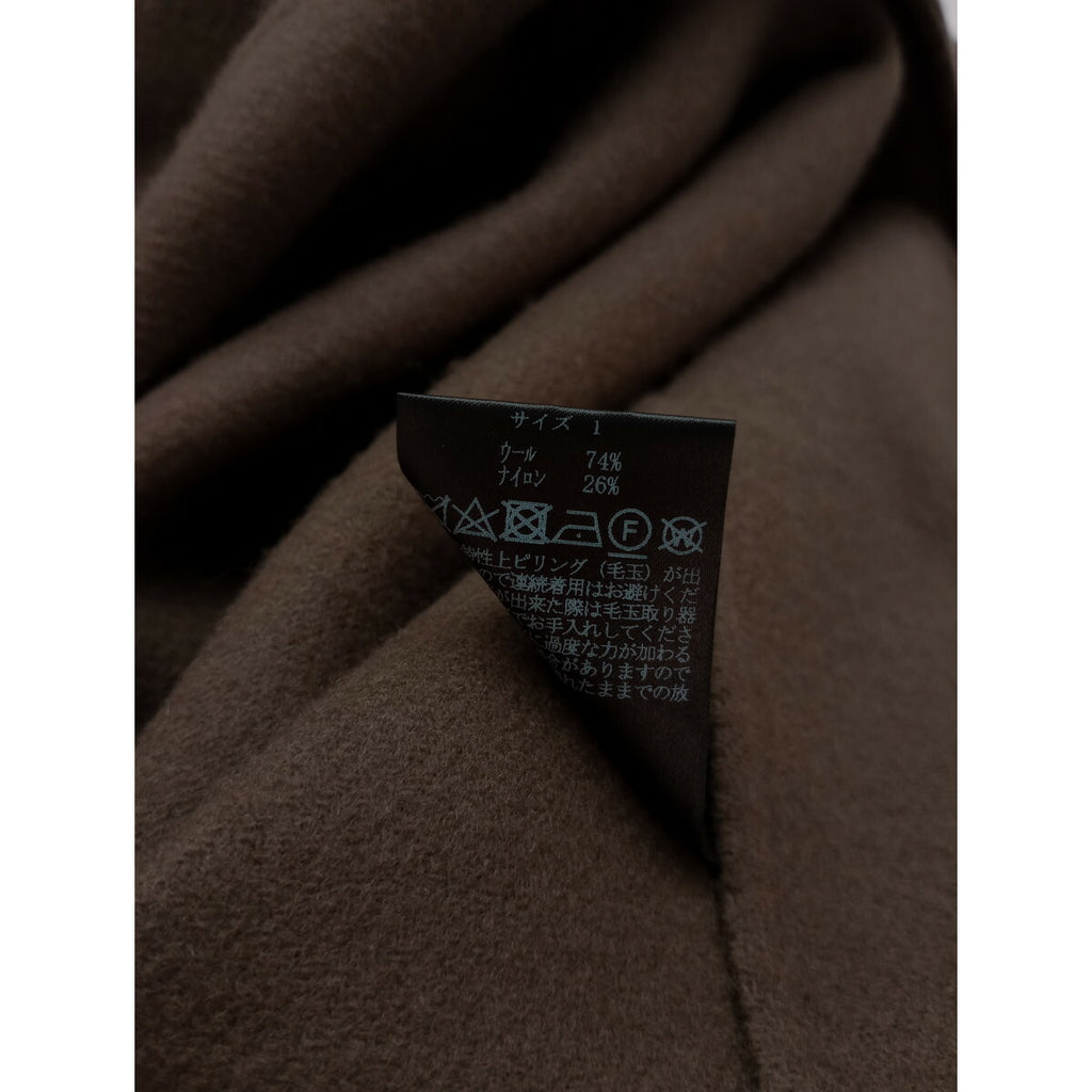 Cloth&Cross クロスアンドクロス 雅姫 ウール 毛 100％ ロングコート モカブラウン 1 (21M＋2541)【中古】