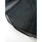 24SS COMME des GARCONS コムデギャルソン ナイロン 100％ チュール シアー シャツ 長袖 黒 ブラック XS【中古】