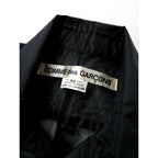 24SS COMME des GARCONS コムデギャルソン ナイロン 100％ チュール シアー シャツ 長袖 黒 ブラック XS【中古】